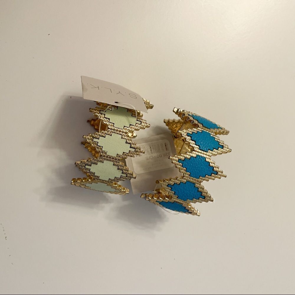 Lotof2 Goldleatherbraceletsnwt — image 3 of 3